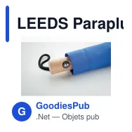 LEEDS Parapluie 190T RPET de 23'' - Miniature 7
