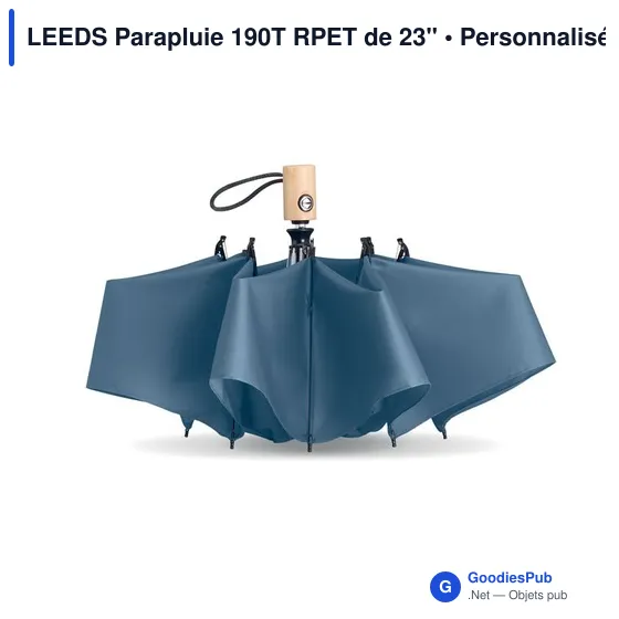 LEEDS Parapluie 190T RPET de 23'' - Image 9
