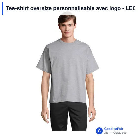Tee-shirt oversize personnalisable avec logo - LEGACY TEE-SHIRT OVERSIZE - Image 4