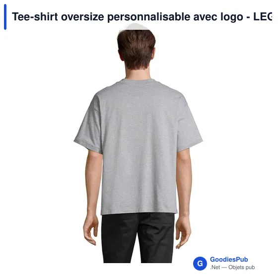 Tee-shirt oversize personnalisable avec logo - LEGACY TEE-SHIRT OVERSIZE - Image 5