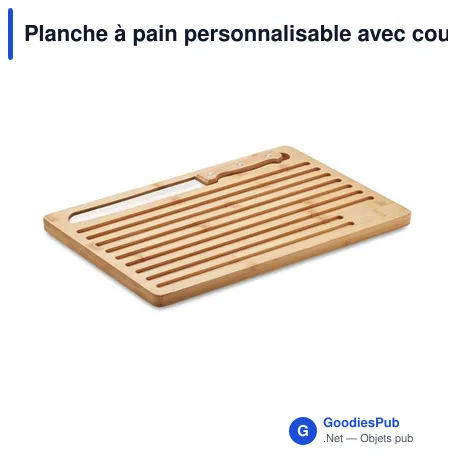 Planche à pain personnalisable avec couteau et logo d'entreprise
