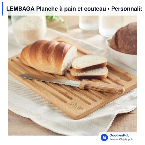 Planche à pain personnalisable avec couteau et logo d'entreprise - Image 3