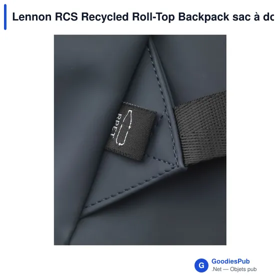 Sac à dos personnalisé Lennon RCS Recycled Roll-Top avec logo - Image 11