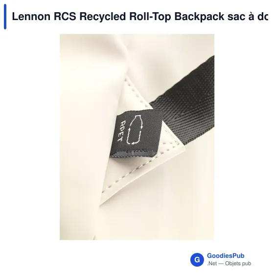 Sac à dos personnalisé Lennon RCS Recycled Roll-Top avec logo - Image 3