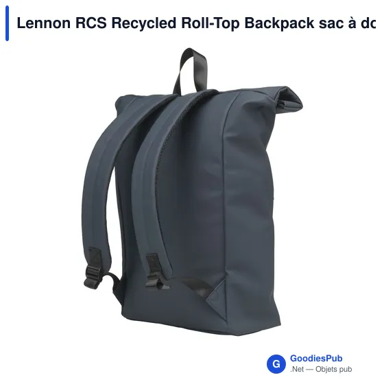 Sac à dos personnalisé Lennon RCS Recycled Roll-Top avec logo - Image 10