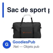 Sac de sport personnalisable Lennon RCS avec logo - Miniature 1