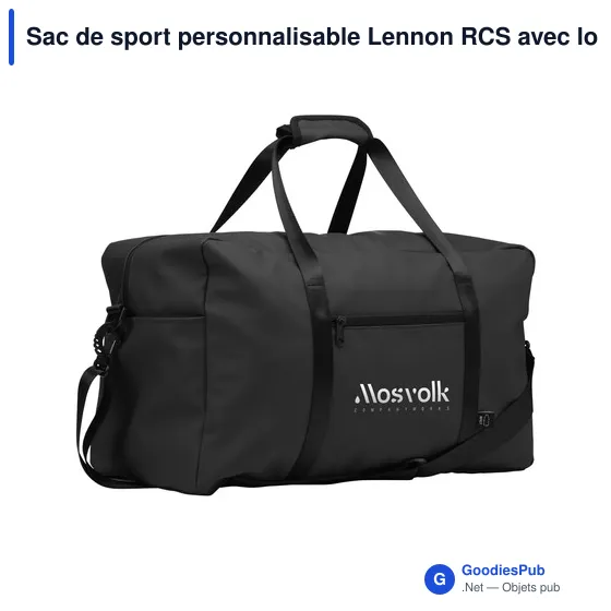 Sac de sport personnalisable Lennon RCS avec logo - Image 2