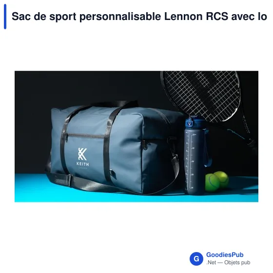 Sac de sport personnalisable Lennon RCS avec logo - Image 11