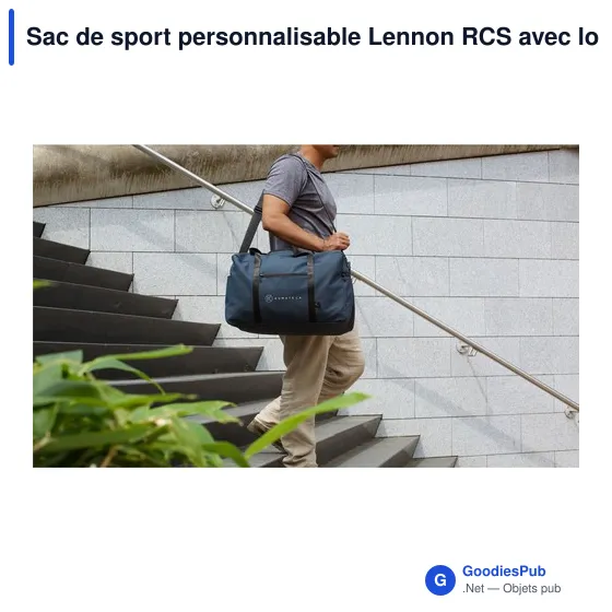 Sac de sport personnalisable Lennon RCS avec logo - Image 12