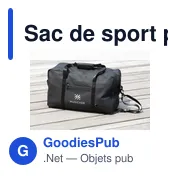 Sac de sport personnalisable Lennon RCS avec logo - Miniature 4