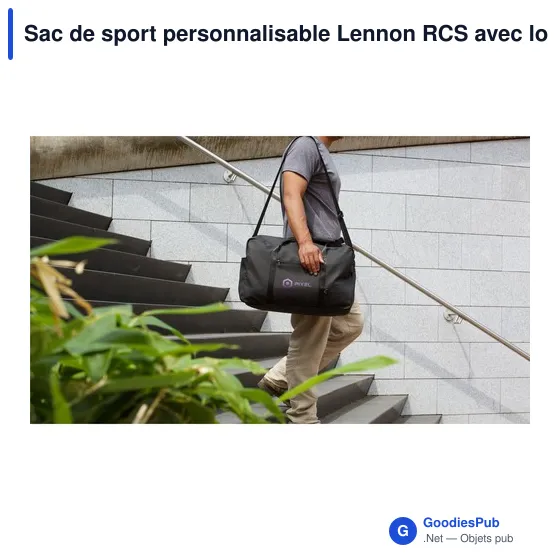 Sac de sport personnalisable Lennon RCS avec logo - Image 6