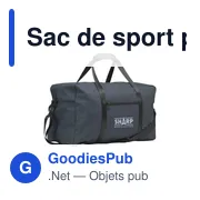 Sac de sport personnalisable Lennon RCS avec logo - Miniature 8