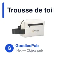 Trousse de toilette personnalisable Lennon RCS avec logo - Miniature 1