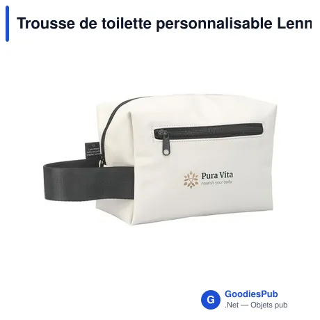 Trousse de toilette personnalisable Lennon RCS avec logo