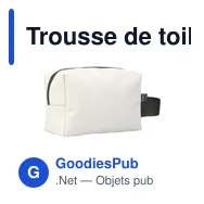 Trousse de toilette personnalisable Lennon RCS avec logo - Miniature 2