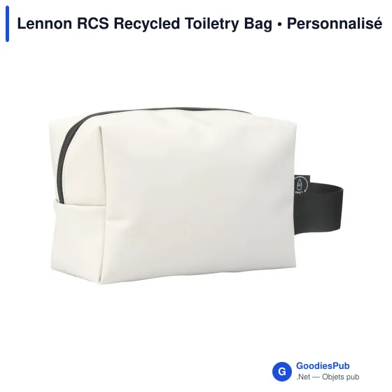 Trousse de toilette personnalisable Lennon RCS avec logo - Image 2