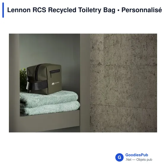 Trousse de toilette personnalisable Lennon RCS avec logo - Image 11