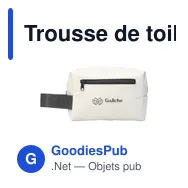 Trousse de toilette personnalisable Lennon RCS avec logo - Miniature 3