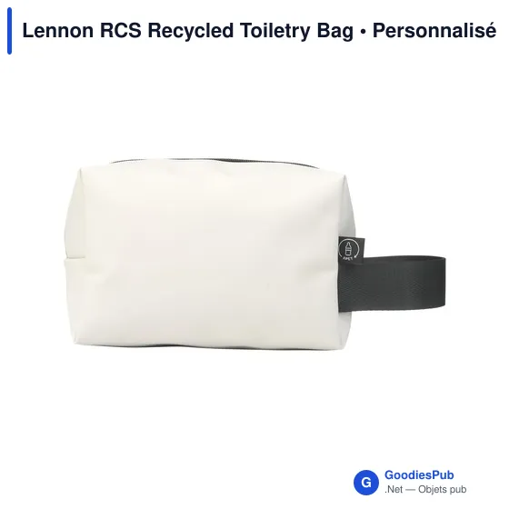 Trousse de toilette personnalisable Lennon RCS avec logo - Image 4