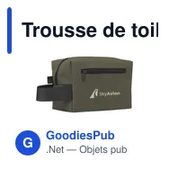 Trousse de toilette personnalisable Lennon RCS avec logo - Miniature 7