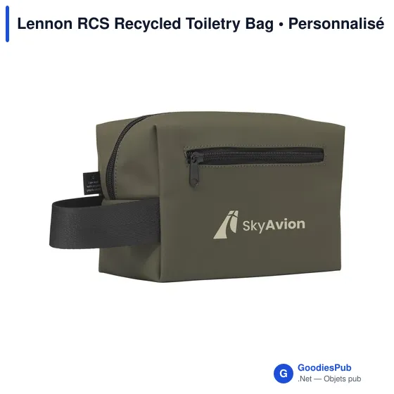 Trousse de toilette personnalisable Lennon RCS avec logo - Image 7