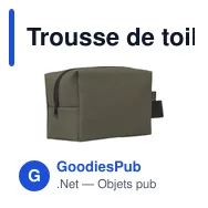 Trousse de toilette personnalisable Lennon RCS avec logo - Miniature 8