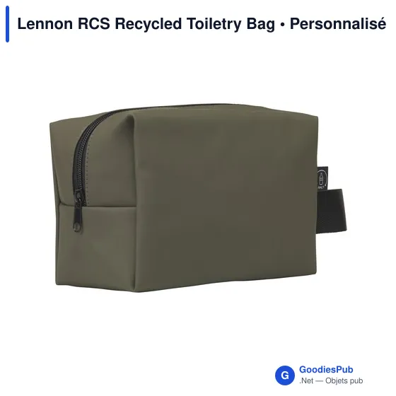 Trousse de toilette personnalisable Lennon RCS avec logo - Image 8