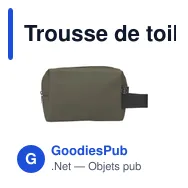 Trousse de toilette personnalisable Lennon RCS avec logo - Miniature 9