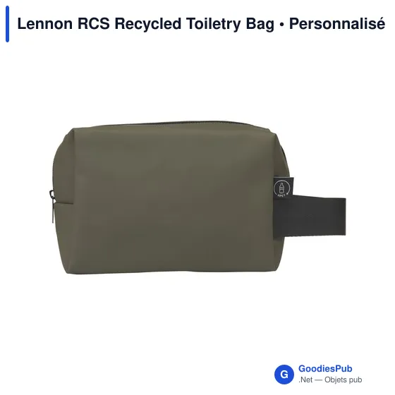 Trousse de toilette personnalisable Lennon RCS avec logo - Image 9