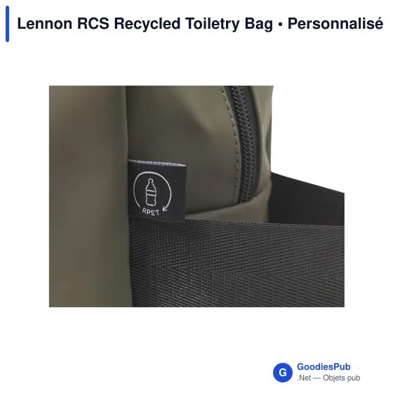 Trousse de toilette personnalisable Lennon RCS avec logo - Image 10