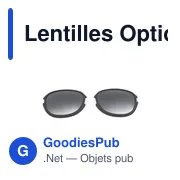 Lentilles Options personnalisables avec logo - Protection UV400 - Miniature 6