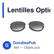 Lentilles Options personnalisables avec logo - Protection UV400 - Miniature 7