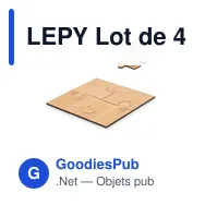 LEPY Lot de 4 sous-verres puzzle - Miniature 1