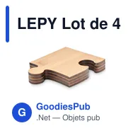 LEPY Lot de 4 sous-verres puzzle - Miniature 2