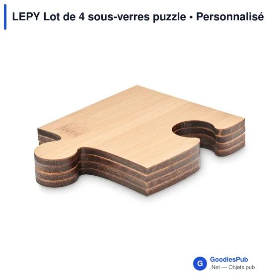 LEPY Lot de 4 sous-verres puzzle - Image 2