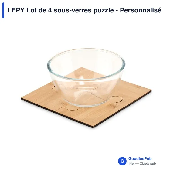 LEPY Lot de 4 sous-verres puzzle - Image 3
