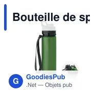 Bouteille de sport personnalisable LETT avec logo - Miniature 1