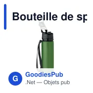 Bouteille de sport personnalisable LETT avec logo - Miniature 2