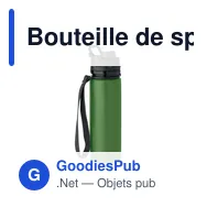 Bouteille de sport personnalisable LETT avec logo - Miniature 11