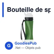 Bouteille de sport personnalisable LETT avec logo - Miniature 3