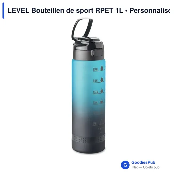 LEVEL Bouteillen de sport RPET 1L - Image 5