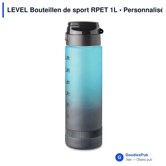 LEVEL Bouteillen de sport RPET 1L - Image 6