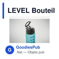 LEVEL Bouteillen de sport RPET 1L - Miniature 7