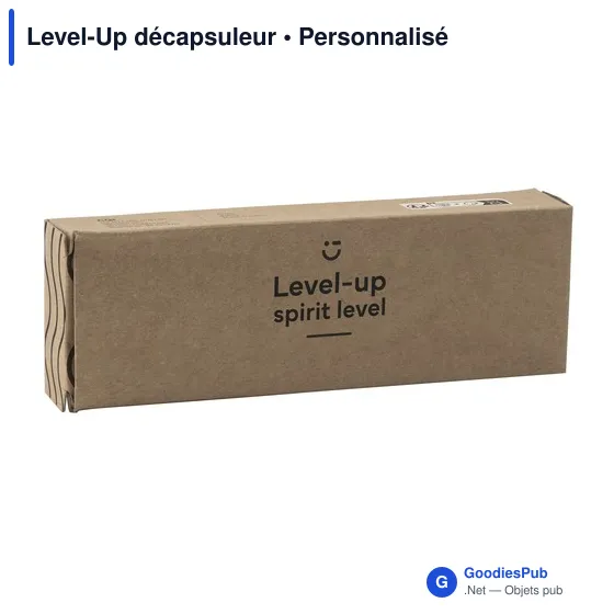 Décapsuleur personnalisable en bambou avec logo - Level-Up - Image 3