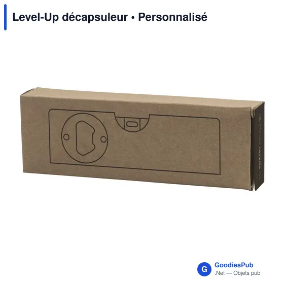 Décapsuleur personnalisable en bambou avec logo - Level-Up - Image 4
