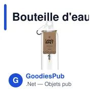 Bouteille d'eau personnalisable Lewis RPET 630 ml avec logo - Miniature 1