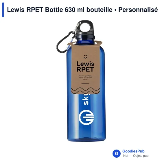 Bouteille d'eau personnalisable Lewis RPET 630 ml avec logo - Image 11