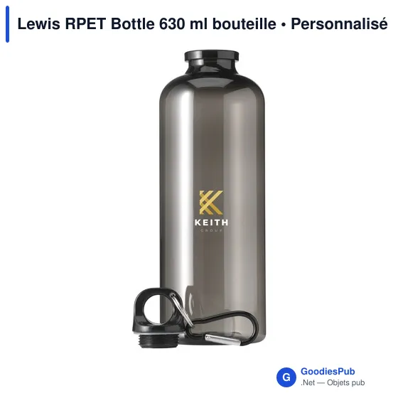 Bouteille d'eau personnalisable Lewis RPET 630 ml avec logo - Image 6