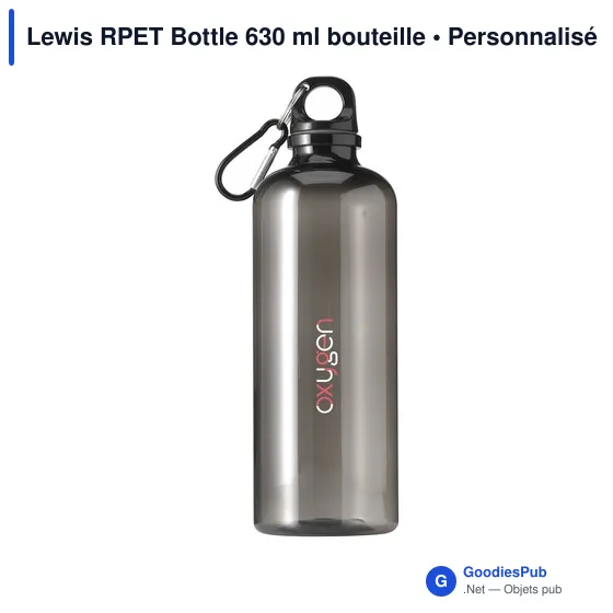 Bouteille d'eau personnalisable Lewis RPET 630 ml avec logo - Image 8