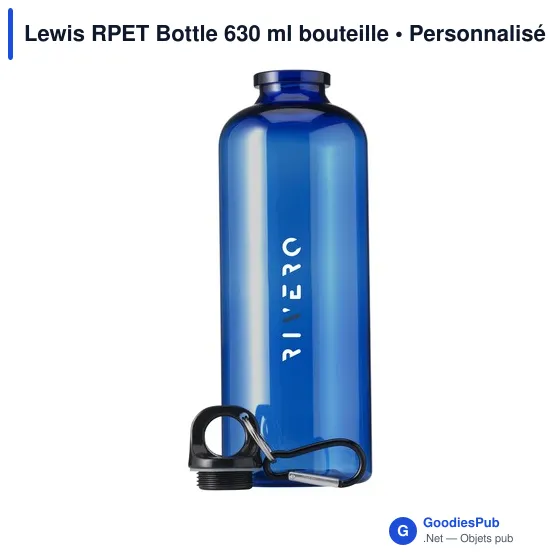 Bouteille d'eau personnalisable Lewis RPET 630 ml avec logo - Image 9